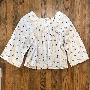 Madewell Square Neck Top in Sweet Blossoms